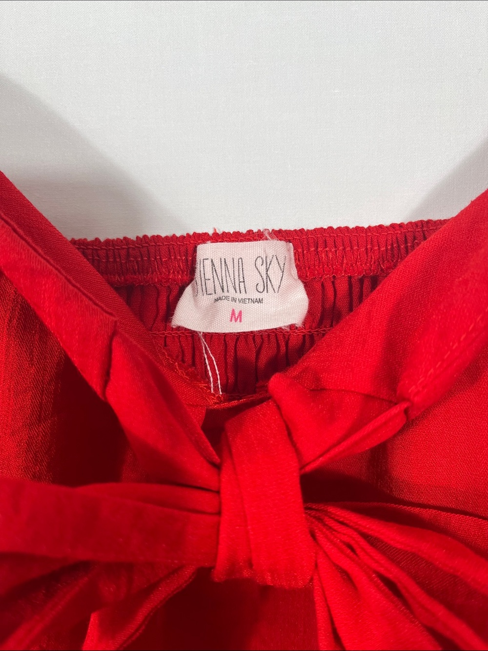 Sienna Sky Red Tie-Front Crop Top - Picture 3 of 8